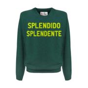 MC2 Saint Barth Grön Jacquard Crewneck Sweater Green, Herr