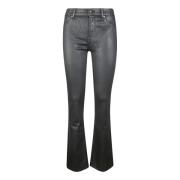 7 For All Mankind Utsvängda jeans Black, Dam