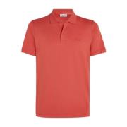 Calvin Klein Slät Bomull Slim Polo Red, Herr