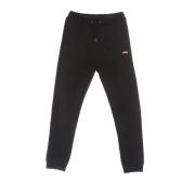 Fila Svarta Fleece Sweatpants Elastisk Midja Black, Herr