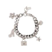 Marc Jacobs Pave Mini Icon Charm Armband Gray, Dam