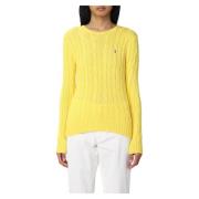 Polo Ralph Lauren Juliana Rundhalsad Tröja Yellow, Dam