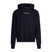 Tommy Hilfiger Herr Monotype Stitching Hoody Blue, Herr