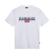 Napapijri Snygg T-shirt för Män Ylmer White, Herr