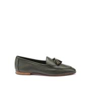 Testoni Loafer i hjortskinn med tofsar Green, Dam