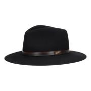 Borsalino Nero Country Lambs Ull Mössa Black, Herr