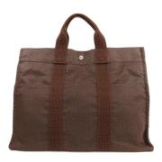 Hermès Vintage Pre-owned Canvas handvskor Brown, Dam