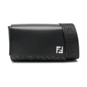 Fendi Snygga Svarta Väskor Black, Herr