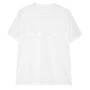 Helmut Lang Chiffon White Logo Tee Shirt White, Herr