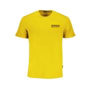 Napapijri Gul Bomull Logo Print T-Shirt Yellow, Herr