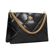 Tory Burch Diamond Quilt Hobo Väska Black, Dam