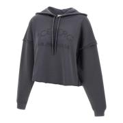 Iceberg Antracitgrå Bomulls Sweatshirt med Huva Gray, Dam