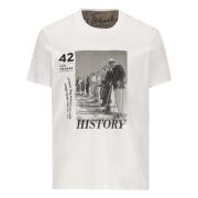 Luis Trenker Casual T-shirt White, Herr