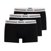 Hugo Boss Mäns Trunk Underkläder 3-Pack Black, Herr