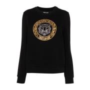 Just Cavalli Svart Sweatshirt Aw24 Damkläder Black, Dam