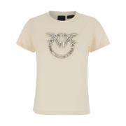 Pinko Quentin T-shirt Kollektion Beige, Dam