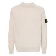 Stone Island Geelong Wool Sweater Beige Beige, Herr