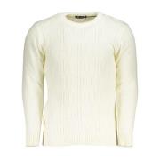 U.s. Polo Assn. Twisted Crew Neck Sweater Kontrastdetaljer White, Herr