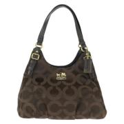 Coach Pre-owned Pre-owned Canvas axelremsvskor Brown, Dam