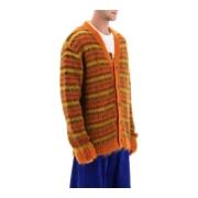 Marni Randig Mohair Cardigan Multicolor, Herr