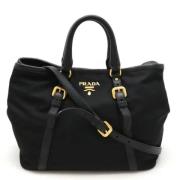 Prada Vintage Pre-owned Nylon prada-vskor Black, Dam