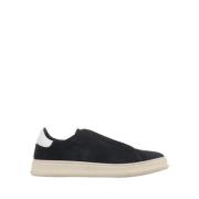 Kiton Blå Mocka Slip-On Sneakers Blue, Herr