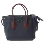 Louis Vuitton Vintage Pre-owned Laeder totevskor Blue, Dam