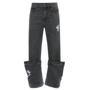 JW Anderson Grå Denim Bucket Jeans Gray, Herr