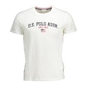 U.s. Polo Assn. Vit T-shirt med korta ärmar och logotyp White, Herr