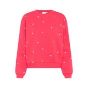 Saint Tropez Dagnasz Sweatshirt Magenta Bonbon Harts Pink, Dam