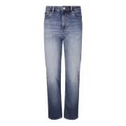 A.p.c. Högmidjade Straight-Leg Faded Jeans Blue, Dam