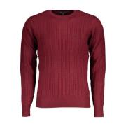 U.s. Polo Assn. Broderad Crew Neck Sweater Pink, Herr