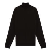 Roberto Collina Dolcevita Sweater Black, Herr