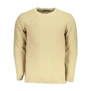 U.s. Polo Assn. Diamantmönstrad Crewneck Sweater Beige, Herr