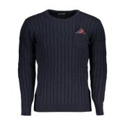 U.s. Polo Assn. Twisted Crew Neck Sweater Blå Blue, Herr