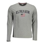 U.s. Polo Assn. Långärmad T-shirt Grå Logo Print Gray, Herr