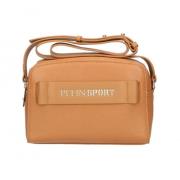 Plein Sport Beige Crossbody Väska med Logotyp Beige, Dam