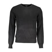 U.s. Polo Assn. Svart Crew Neck Sweater med Logo Black, Herr