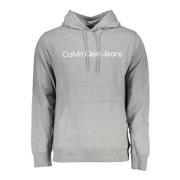 Calvin Klein Grå herrhoodie långärmad Gray, Herr