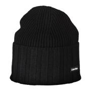 Calvin Klein Herr Svart Beanie Mössa med Kontrastdetaljer Black, Unise...