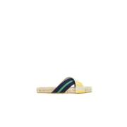 Carolina Herrera Randig Grosgrain Shopping Espadriller Multicolor, Dam