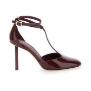 Salvatore Ferragamo Bordeaux Klack Lysandra Sko Red, Dam