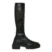 Steve Madden Svart Elastisk Ankelboot Black, Dam