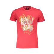 Cavalli Class Röd Bomull Logo Print T-shirt Red, Herr