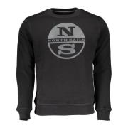 North Sails Svart långärmad rundhals sweatshirt Black, Herr