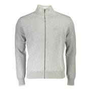 North Sails Grå Zip-Up Broderad Cardigan Gray, Herr