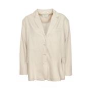 American Vintage Klassisk Blazer med Bred Revers Beige, Dam