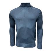 Gran Sasso Rainwool Turtleneck, denimblå Blue, Herr