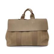 Hermès Vintage Pre-owned Canvas handvskor Beige, Dam