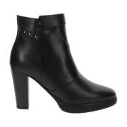 Nerogiardini Läder Ankelboots Elegant Stil Black, Dam